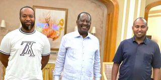 Raila Odinga, Hassan Joho, Junet Mohamed