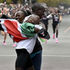 Eliud Kipchoge celebrates with his wife Grace Sugut 
