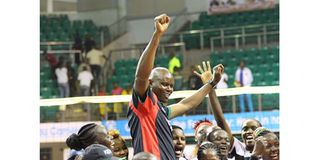 Malkia Strikers coach Paul Bitok