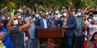 Uhuru and Raila at Naivasha BBI retreat