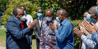 Uhuru at Naivasha BBI retreat