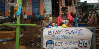 Face masks in Kibera