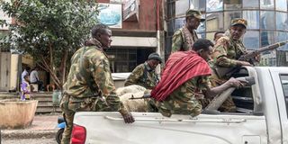 Members of the Amhara militia