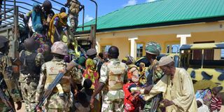 Nigerian soldiers at Maiduguri in Borno State