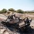 Damaged tank near Humera in Ethiopia