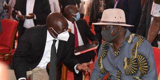 Ruto and Raila at MP Justus Murunga's burial