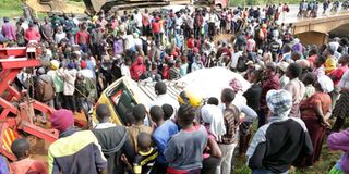 Matatu wreckage