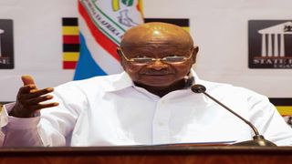 Ugandan President Yoweri Museveni at State House in Entebbe, Uganda in 2018.