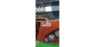 The bus that was shot at by suspected al-Shabaab militants in Mandera on January 11, 2021.