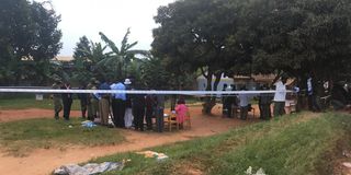 Agents of various candidates are briefed before voting starts at Nsasa polling station in Kira, Wakiso District