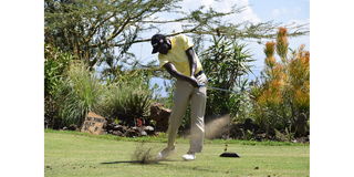 Justus Madoya in action during the penultimate round of the sixth leg of the Safari Tour