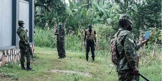 Military at Bobi Wine home