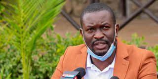 ODM secretary-general Edwin Sifuna in Machakos in August 2020.