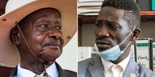 Bobi Wine and Museveni