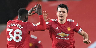 Manchester United defender Harry Maguire celebrates