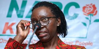 Narc Kenya party leader Martha Karua