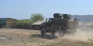 Police patrol in Kapedo