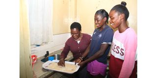 Angela Okutoyi, Mary Ndonga and Roselinda Asumwa