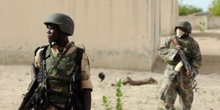 Nigerian soldiers in Borno