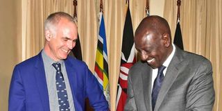 Ruto with Ambassador Simon Mordue
