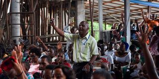 Worshippers in Tanzania