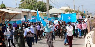 Somali protesters