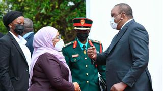 President Uhuru Kenyatta, President Samia Suluhu Hassan