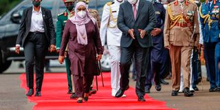 President Uhuru Kenyatta and President Samia Suluhu Hassan