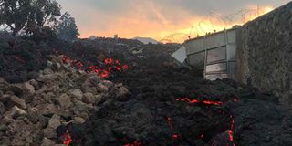 DRC Goma lava flow