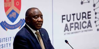 South Africa's President Cyril Ramaphosa 