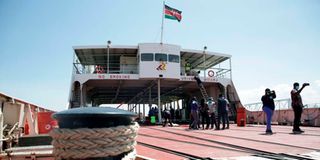 MV Uhuru at Kisumu port