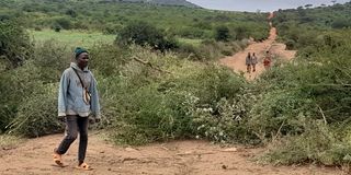 Lwalenyi access road in Mwatate