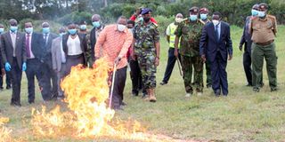 President Uhuru Kenyatta guns