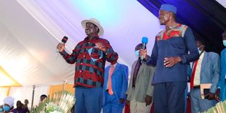 Raila Odinga and Okoth Obado 