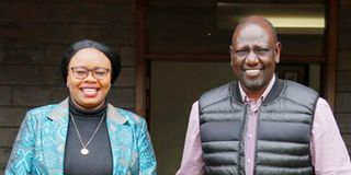 William Ruto and Gathoni Wamuchomba 