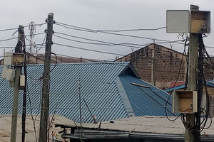 Vandalized electricity metre boxes,