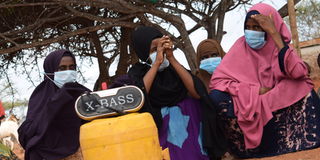 Women herding goats Nunow village, Garissa County