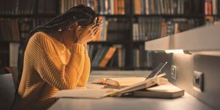 Young woman studying