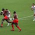 Kenya's Billy Odhiambo sprints to the try line