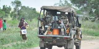 KDF Soldiers on patrol