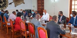 Uhuru meets Roble in Mombasa