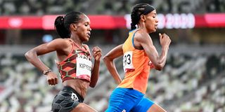 Faith Kipyegon and Sifan Hassan