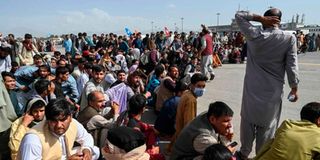 Afghan passengers 