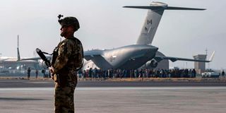 Kabul airport in Afghanistan