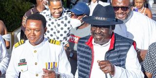 Raila Odinga and Alfred Mutua