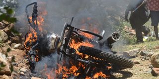 Rumuruti town chaos bike