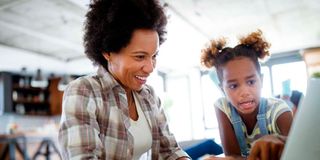 A mother and her daughter.