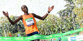 Paris Marathon champion Elisha Rotich