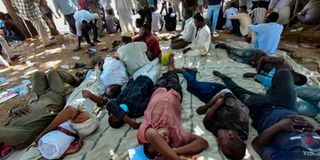 Sudanese protesters streets