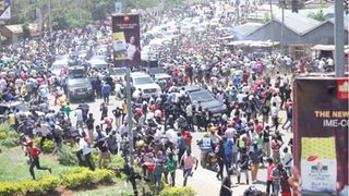 DP William Ruto motorcade stoned kondele